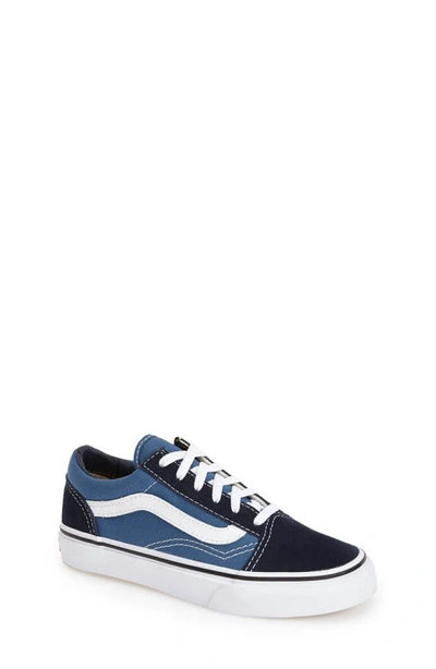 Shop Vans Old Skool Sneaker In Navy/ True White