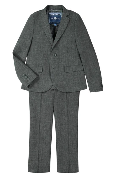 Andy & Evan Baby's & Little Boy's 2-piece Check Blazer & Trouser Set In Grey