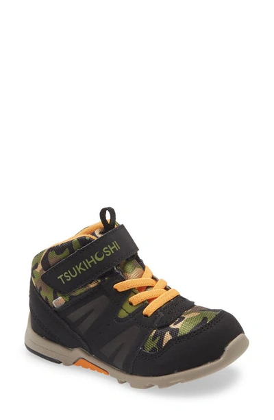Shop Tsukihoshi Kids' Hike Waterproof Sneaker Boot In Black/ Camo