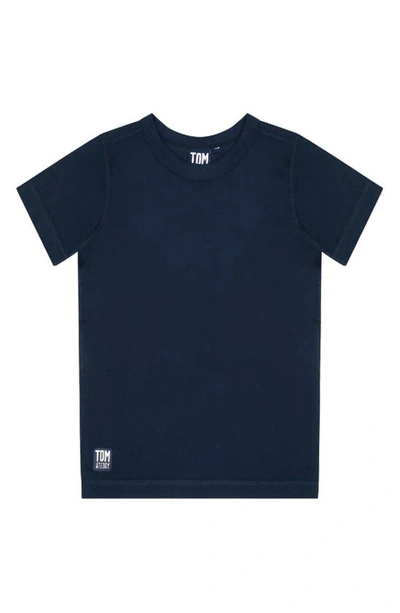 Shop Tom & Teddy Kids' Short Sleeve Rashguard In Deep Blue