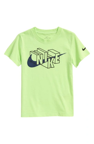 Shop Nike Kids' See Me 3d Logo Graphic Tee In Volt