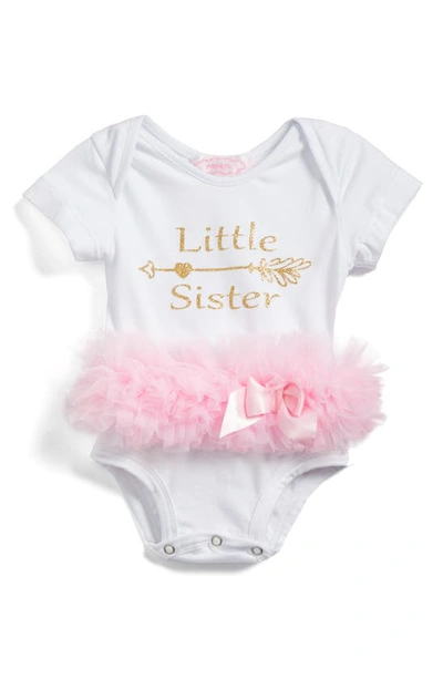 Popatu Little Sister Skirted Bodysuit In White