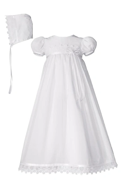 Shop Little Things Mean A Lot Christening Gown & Hat Set In White