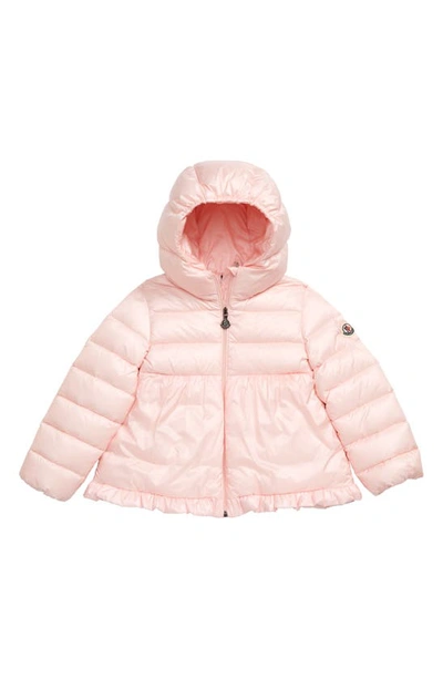 Shop Moncler Odile Hooded Water Resistant Down Jacket In Light Pink