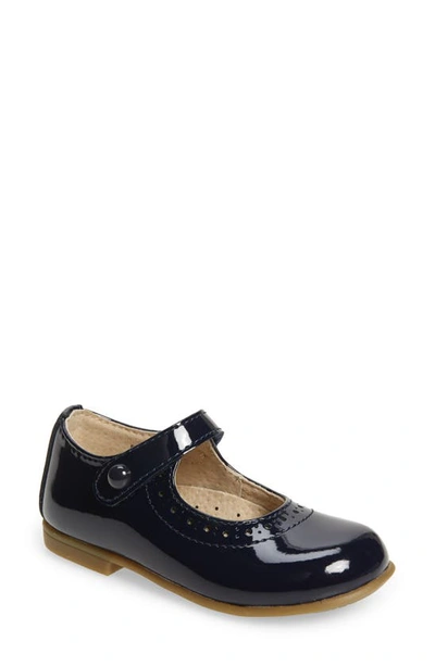 Shop Footmates Emma Mary Jane In Navy Patent