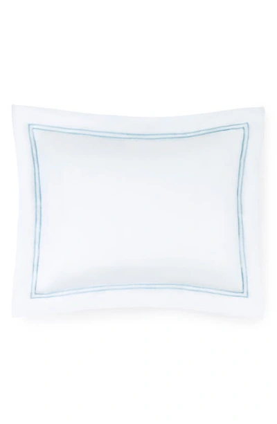 Shop Sferra Grande Hotel Sham In White/ Blue