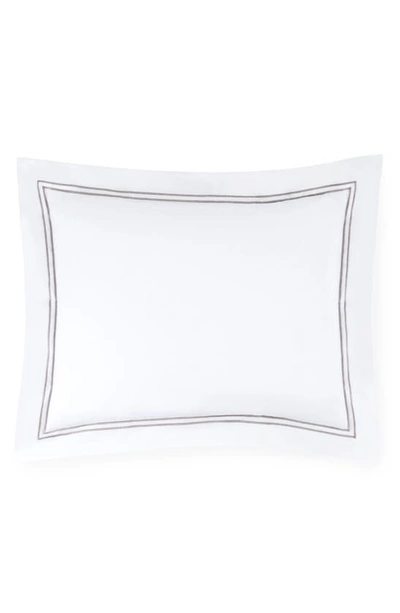 Sferra Grande Hotel Sham In White/ Grey