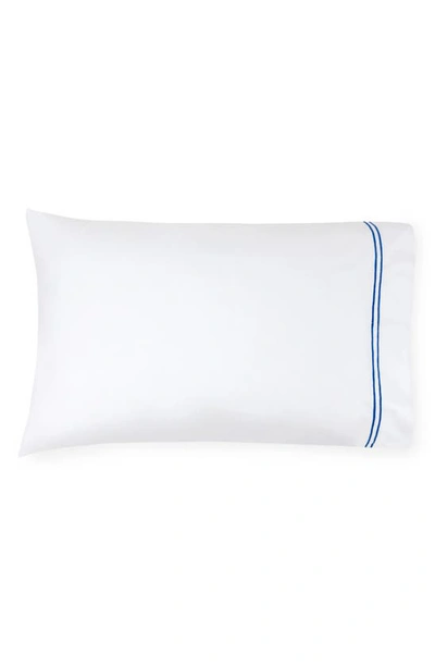 Shop Sferra Grande Hotel Pillowcase In White/ Cornflower