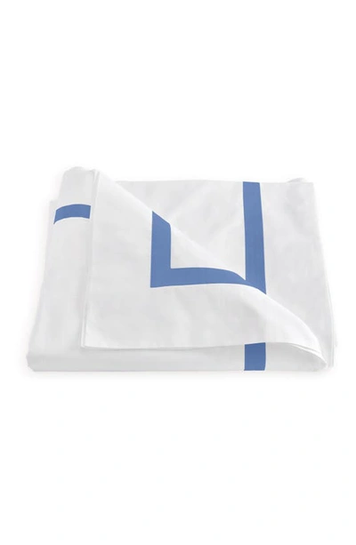 Shop Matouk Lowell Duvet Cover In Azure