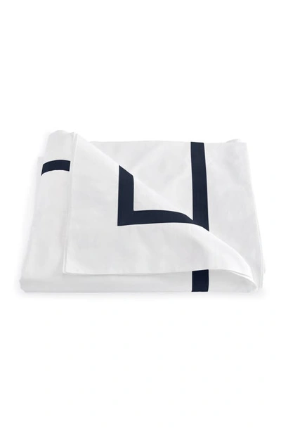 Shop Matouk Lowell Duvet Cover In Navy