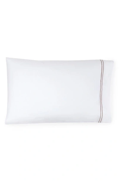 Shop Sferra Grande Hotel Pillowcase In White/ Grey