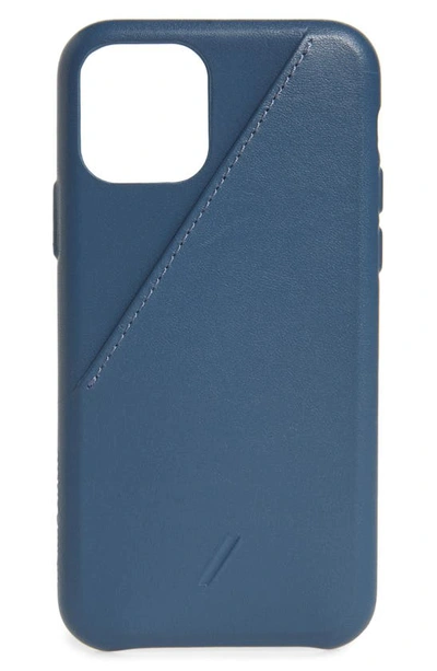 Shop Native Union Clic Card Iphone 11, 11 Pro & 11 Pro Max Case In Navy
