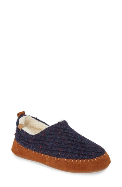 Shop Acorn Camden Slipper In Navy Blue Wool