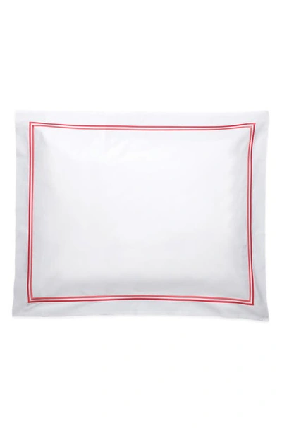 Shop Matouk Essex Cotton Percale Sham In Hibiscus