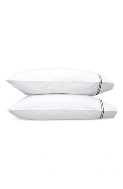Shop Matouk Essex 350 Thread Count Set Of 2 Pillowcases In Green