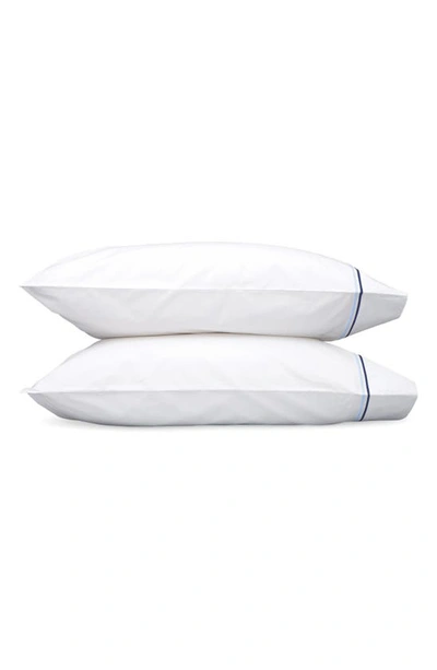 Shop Matouk Essex 350 Thread Count Set Of 2 Pillowcases In Navy