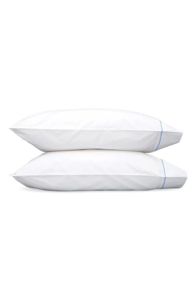 Shop Matouk Essex 350 Thread Count Set Of 2 Pillowcases In Azure
