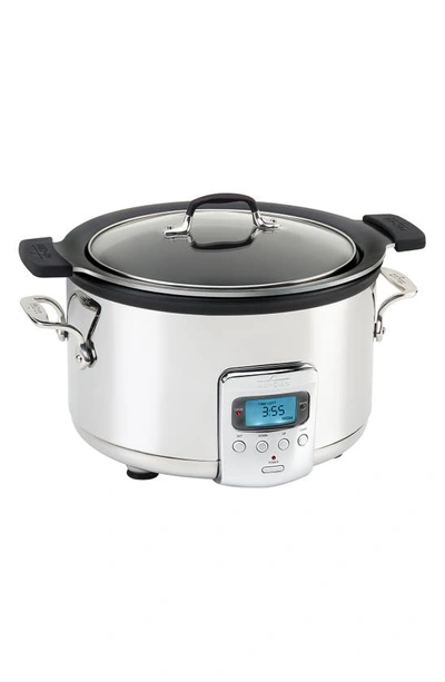 Shop All-clad 4-quart Slow Cooker With Aluminum Insert In Silver