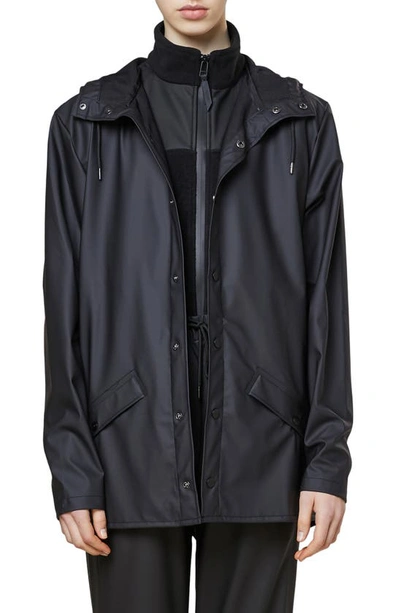 Shop Rains Lightweight Hooded Rain Jacket In Black