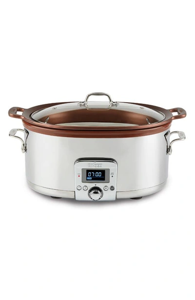 Shop All-clad Gourmet 7-quart Slow Cooker In Silver