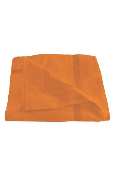 Shop Matouk Nocturne Duvet Cover In Tangerine