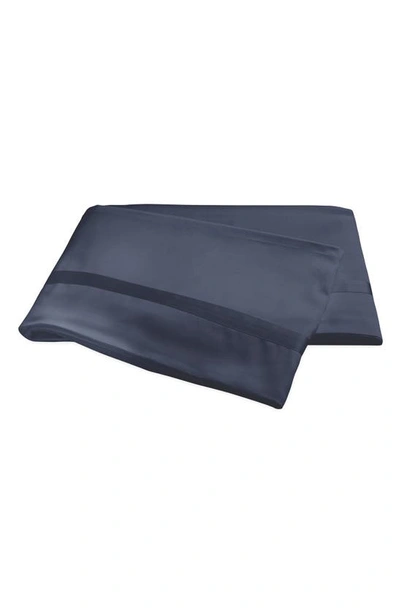 Shop Matouk Nocturne 600 Thread Count Flat Sheet In Navy