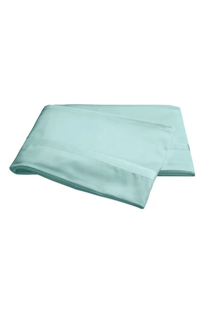 Shop Matouk Nocturne 600 Thread Count Flat Sheet In Lagoon