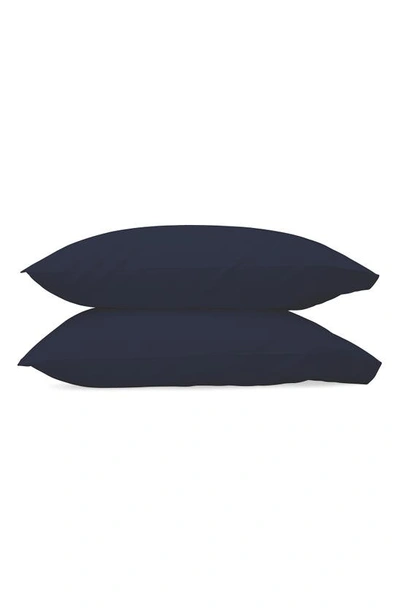 Shop Matouk Nocturne 600 Thread Count Set Of 2 Pillowcases In Navy