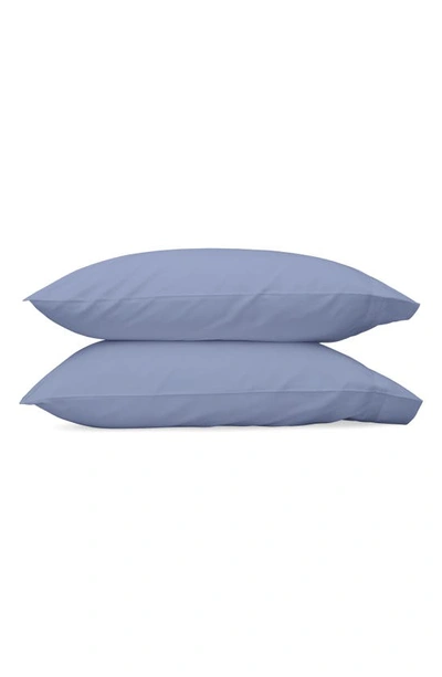 Shop Matouk Nocturne 600 Thread Count Set Of 2 Pillowcases In Azure