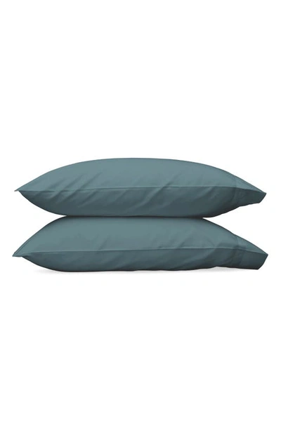 Shop Matouk Nocturne 600 Thread Count Set Of 2 Pillowcases In Deep Jade