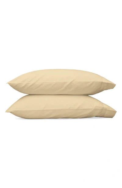 Shop Matouk Nocturne 600 Thread Count Set Of 2 Pillowcases In Honey