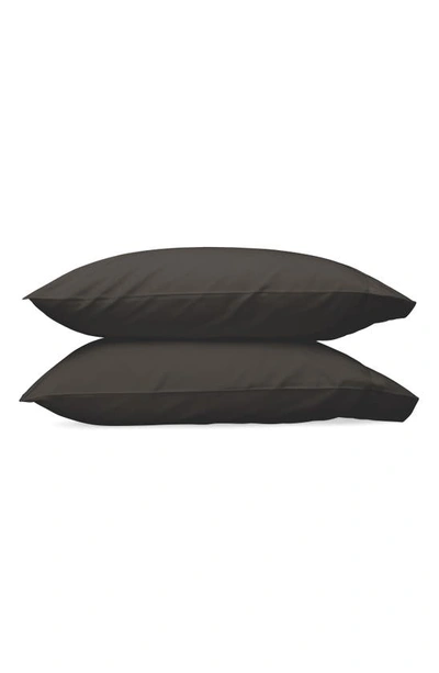 Shop Matouk Nocturne 600 Thread Count Set Of 2 Pillowcases In Black