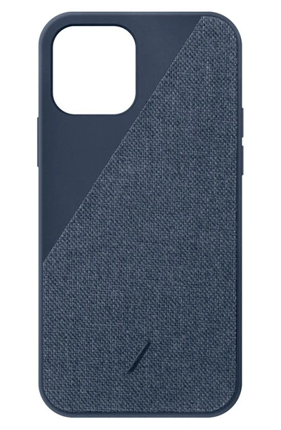 Shop Native Union Clic Canvas Iphone 12/12 Pro, 12 Pro Max & 12 Mini Case In Indigo