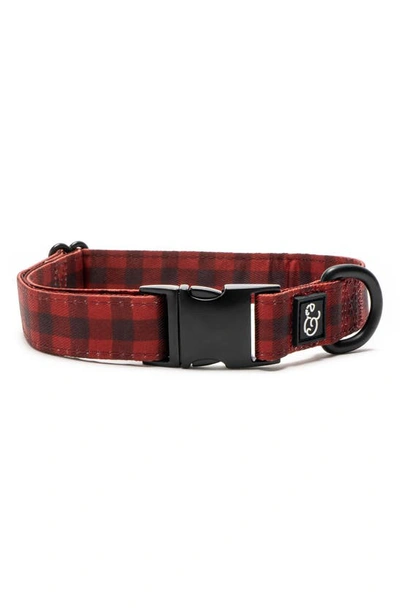 Shop Lucy And Co Lucy & Co. Holly Jolly Check Dog Collar In Red