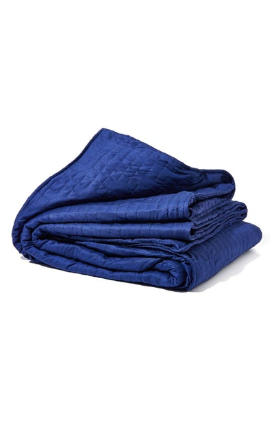 Shop Gravity Cooling Weighted Blanket In Navy