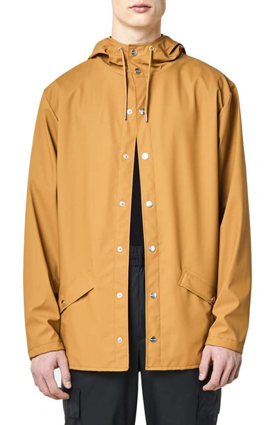 Shop Rains Lightweight Hooded Rain Jacket In Khaki