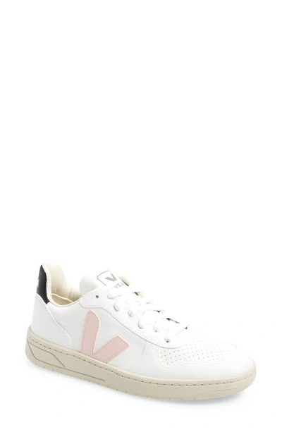 Shop Veja V-10 Bastille Sneaker In White Petal Black