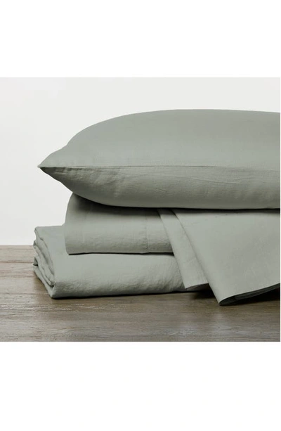 Shop Coyuchi Relaxed Organic Linen Sheet Set In Laurel