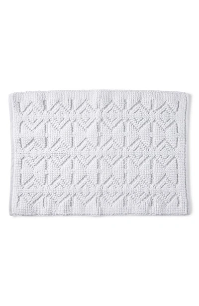 Shop Coyuchi Mosaic Canyon Organic Cotton Bath Essentials In Alpine White W/fog