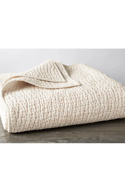 Shop Coyuchi Pebbled Handstitched Organic Cotton Quilt In Undyed