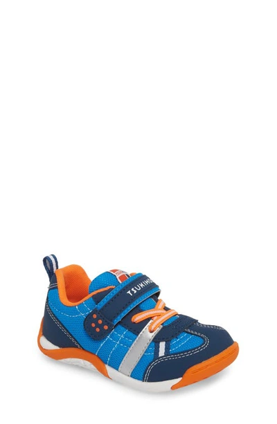 Shop Tsukihoshi Kaz Washable Sneaker In Navy/ Tangerine