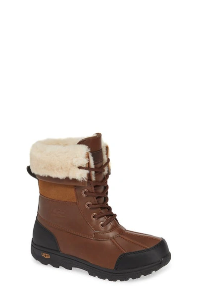 UGG Kids' Butte II Waterproof Leather Cold Weather Boots (Youth