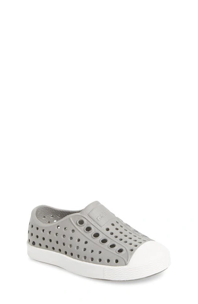 Shop Native Shoes Jefferson Water Friendly Slip-on Sneaker In Pigeon Grey/ Shell White
