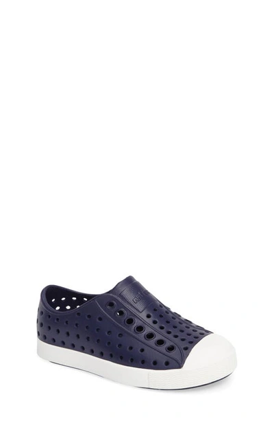 Shop Nordstrom X Native Shoes Jefferson Water Friendly Slip-on Sneaker In Regatta Blue/ Shell White