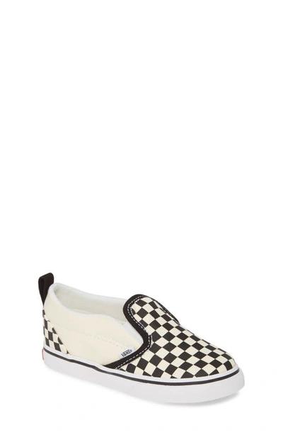 Shop Vans Kids' Checkerboard Sneaker In Checkerboard Black/ White