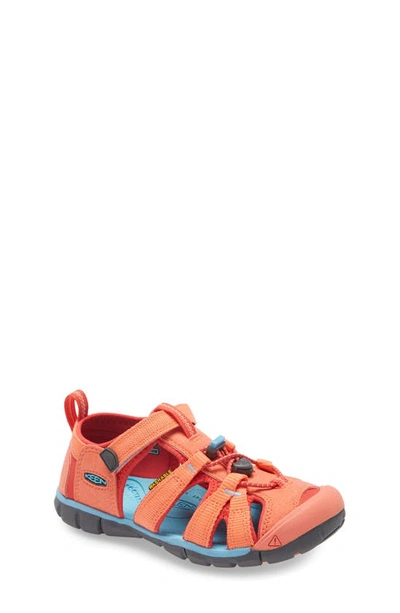 Shop Keen Seacamp Ii Cnx Water Friendly Sandal In Coral/ Poppy Red