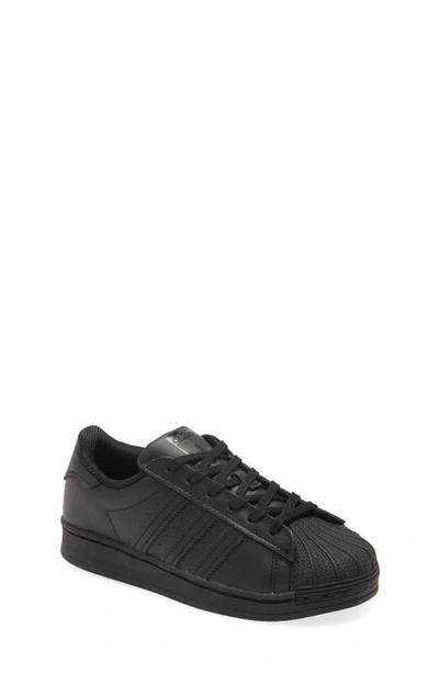 Shop Adidas Originals Superstar Sneaker In Core Black/ Core Black