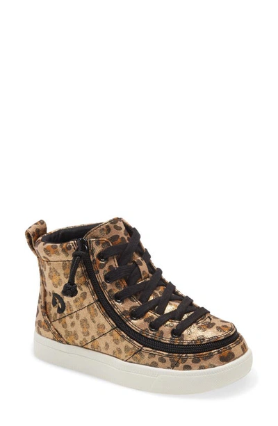 Shop Billy Footwear Kids' Classic Hi-rise Sneaker In Leopard Shimmer