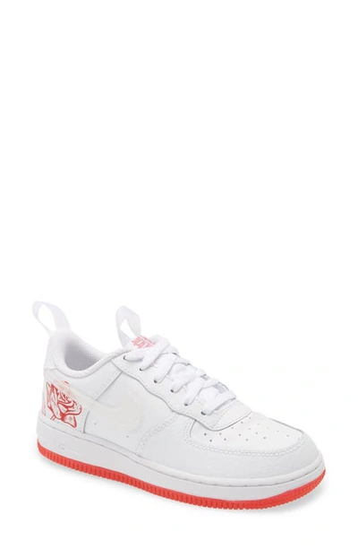 Shop Nike Air Force 1 Lv8 3 Sneaker In White/ White/ University Red