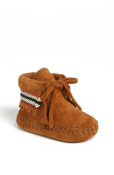 Shop Minnetonka Braid Bootie In Brown